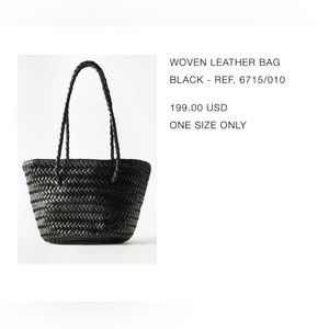 Zara woven leather bag